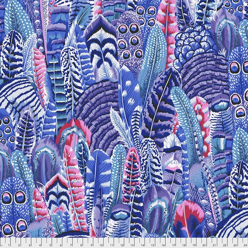 Kaffe Fassett Collective - Feathers in Cool - Click Image to Close