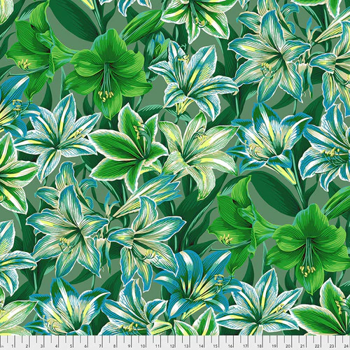 Kaffe Fassett Collective - Amaryllis in Green - Click Image to Close