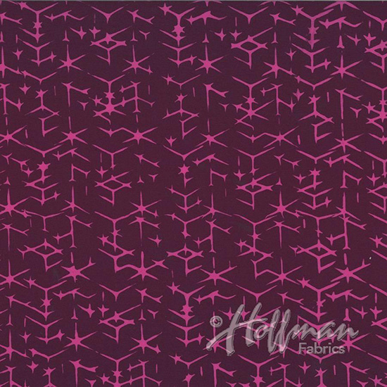 Indah Batiks - Wire Fence in Electric Purple - Click Image to Close