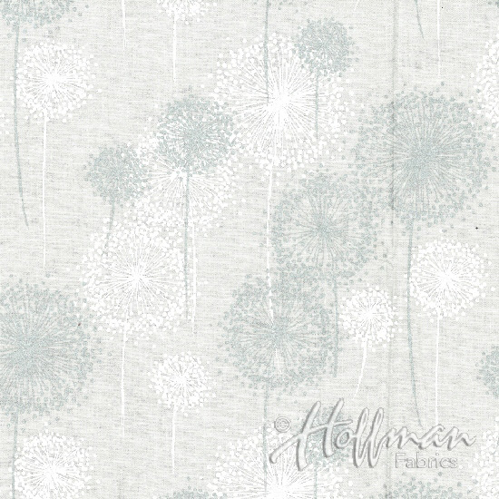 Sparkle and Fade - Dandelions in White/Silver - Click Image to Close