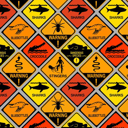 Dangerous Australia - Hazard Signs - Click Image to Close