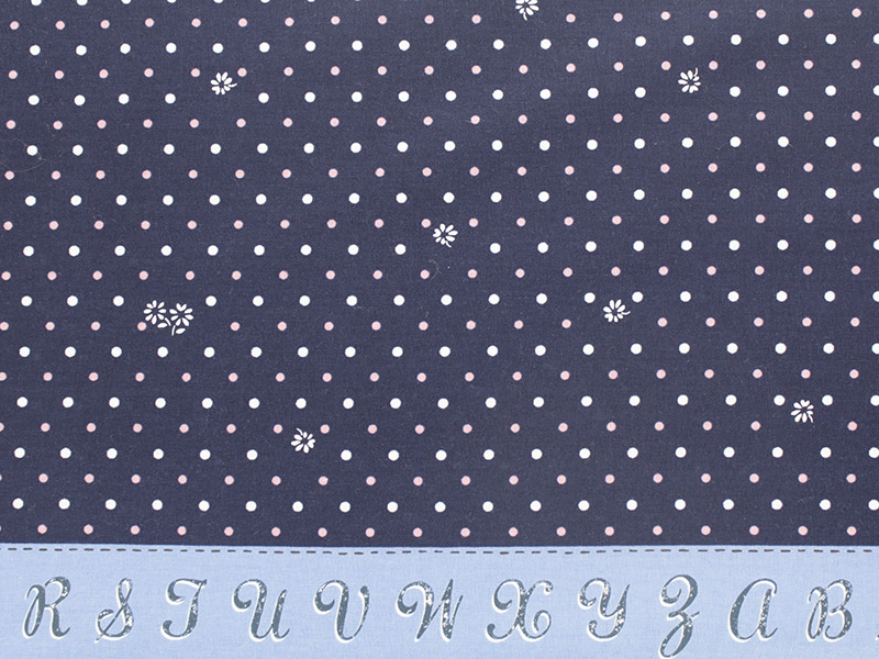 Lighthearted - Dots & Flowers in Navy - Click Image to Close