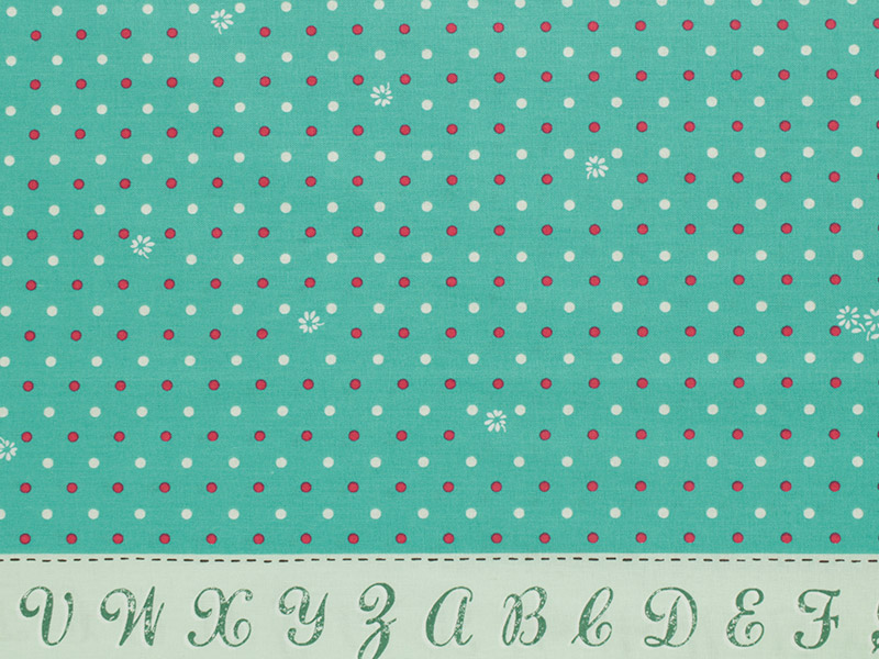Lighthearted - Dots & Flowers in Teal - Click Image to Close