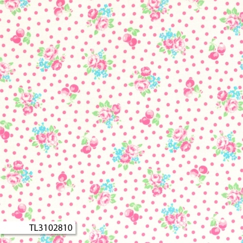 Flower Sugar - Small Flowers & Dots in White - Click Image to Close