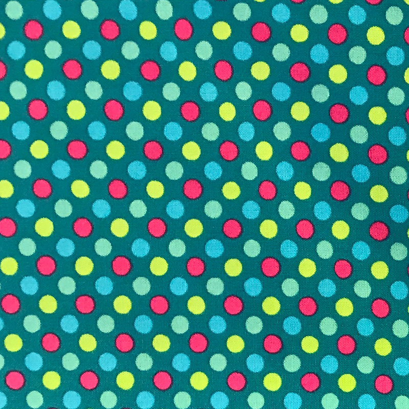 Modern Quilt - Spicy Scrap Dots in Green - Click Image to Close