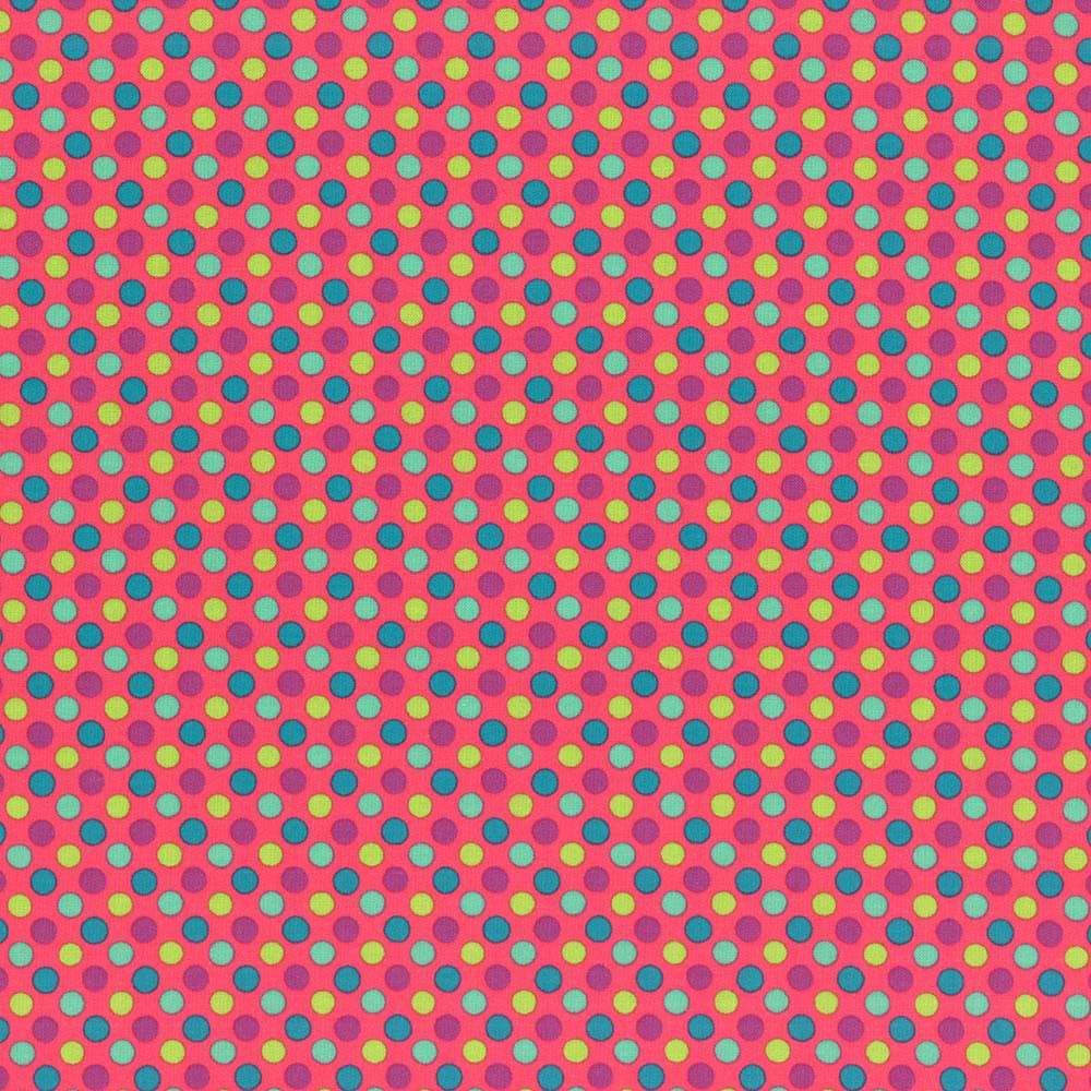 Modern Quilt - Spicy Scrap Dots in Pink - Click Image to Close