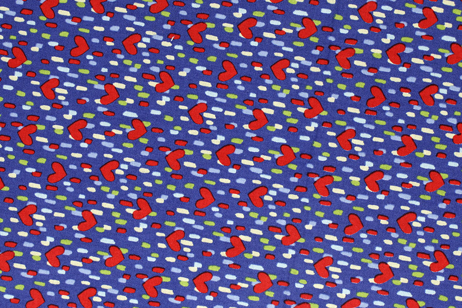 Radiant Girl - Hearts Geo in Dark Blue/Red - Click Image to Close
