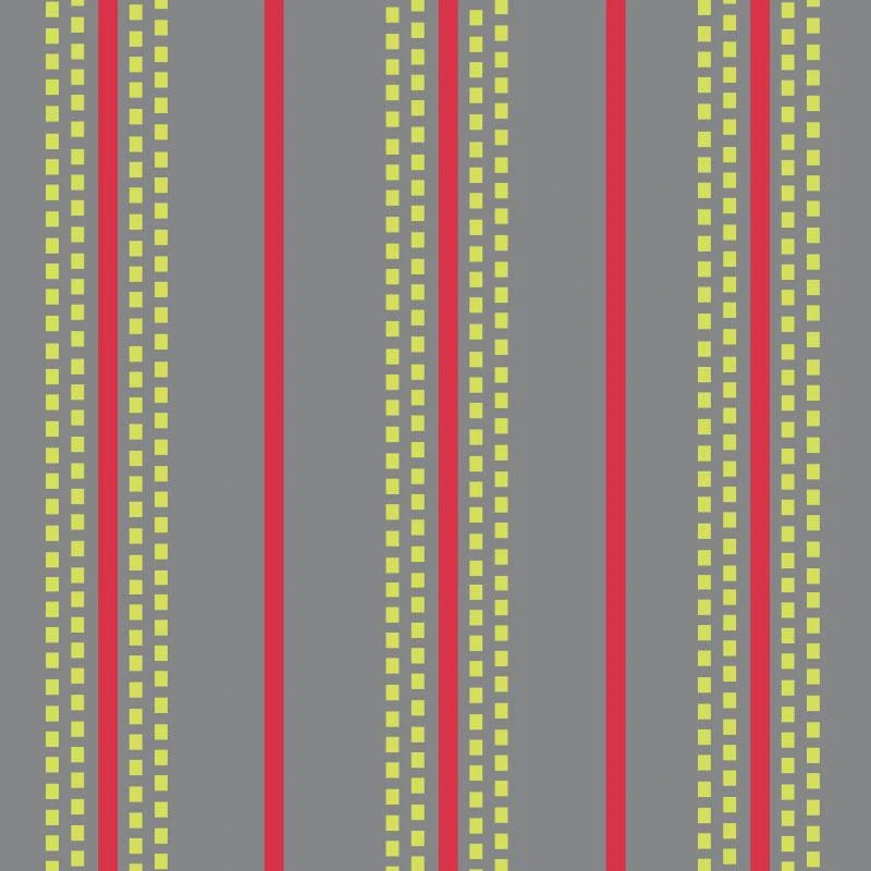 Retro Charm - Stitched Stripes in Grey - Click Image to Close