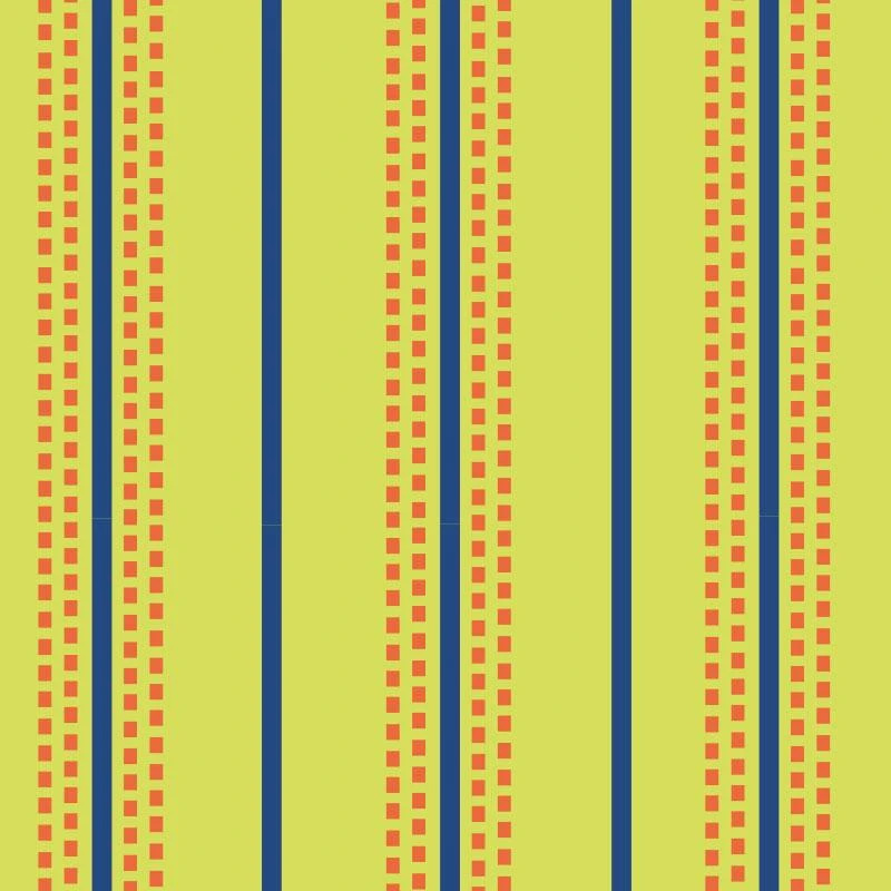 Retro Charm - Stitched Stripes in Lime - Click Image to Close