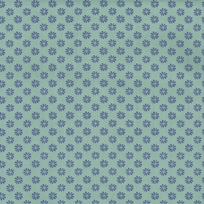 The English Garden - Floral Dot in blue - Click Image to Close