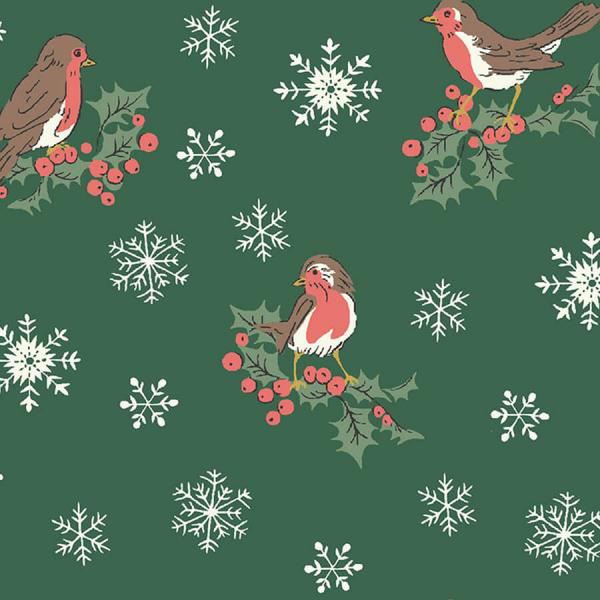 A Festive Collection - Jolly Robin in Green - Click Image to Close