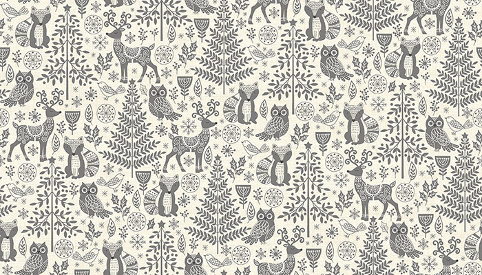 Scandi 2019 - Forest Animals in Grey - Click Image to Close