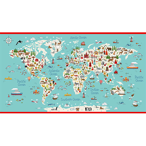 ABC Around The World 2 - Map 60cm Panel - Click Image to Close