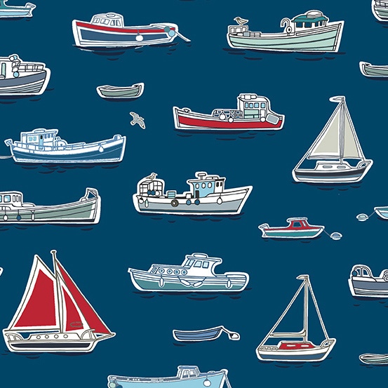 Marina - Boats in Blue - Click Image to Close