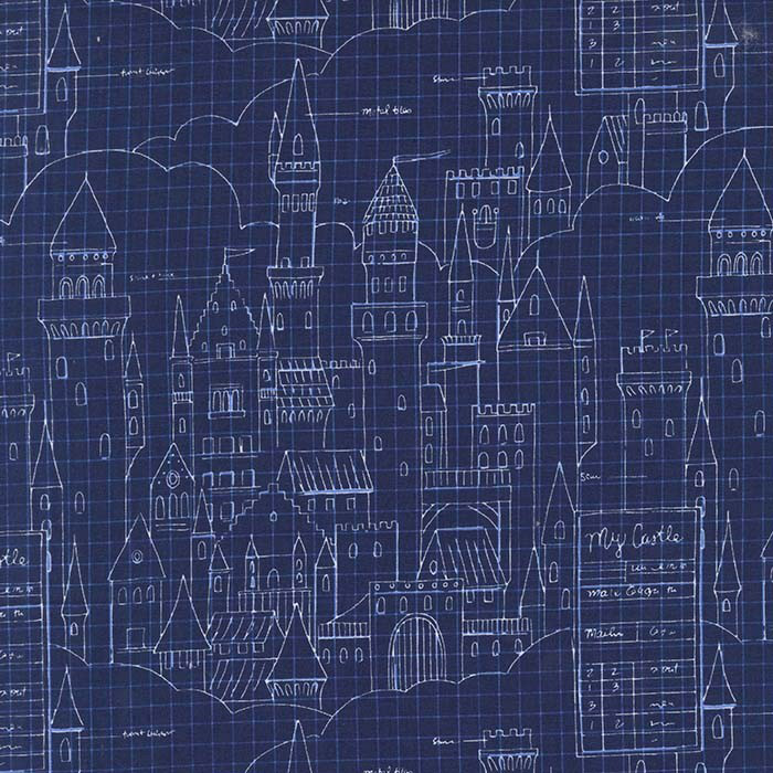 Magic - Castle Plans in Navy - Click Image to Close