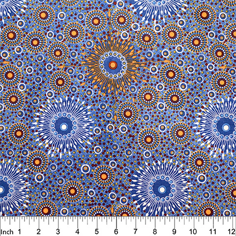 Aboriginal - Onion Dreaming in Copper Blue - Click Image to Close