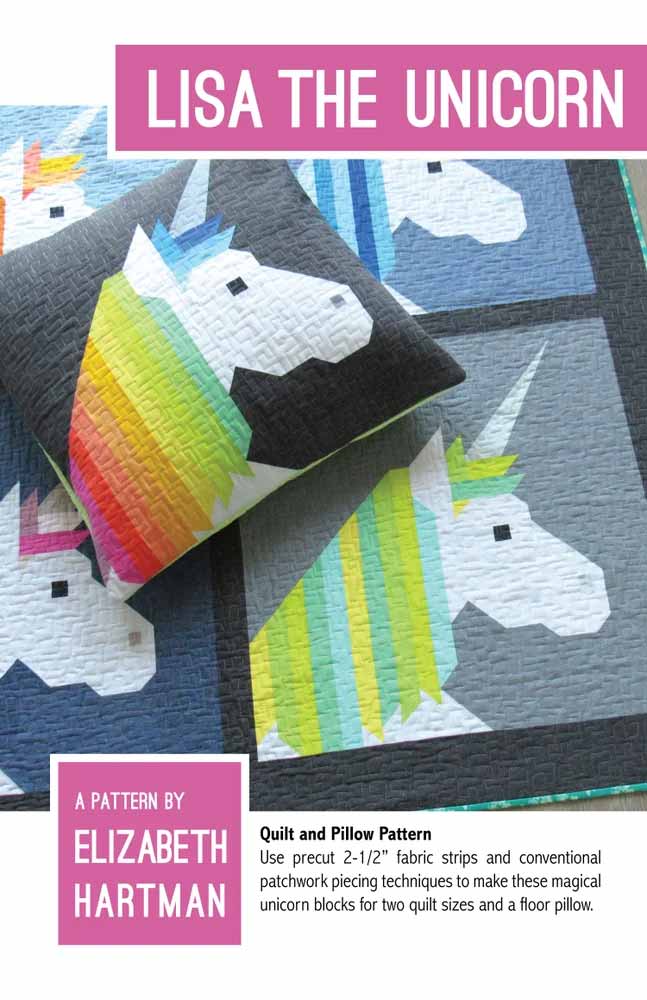 Lisa the Unicorn - Quilt and Pillow Pattern - Click Image to Close