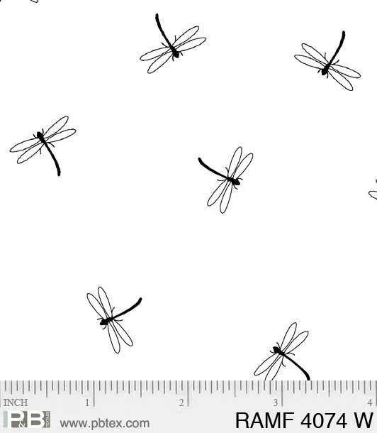 Ramblings Fun - Dragonflies in White - Click Image to Close