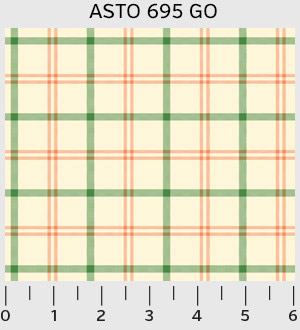 Alphabet Story - Plaid in Green and Orange - Click Image to Close