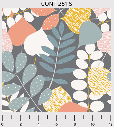 Contours - Overlapping Leaves in Grey - Click Image to Close