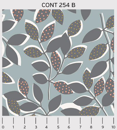 Contours - Leaves in Blue Grey - Click Image to Close