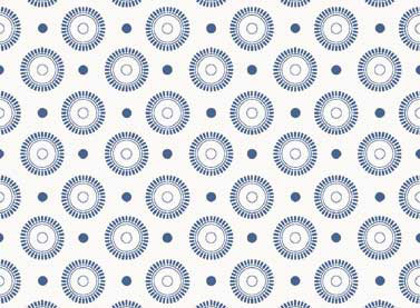 Basically Low - Daisy Wheel Dots in Blue - Click Image to Close