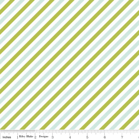 Riley Blake Designs - Boy Stripes in Aqua - Click Image to Close