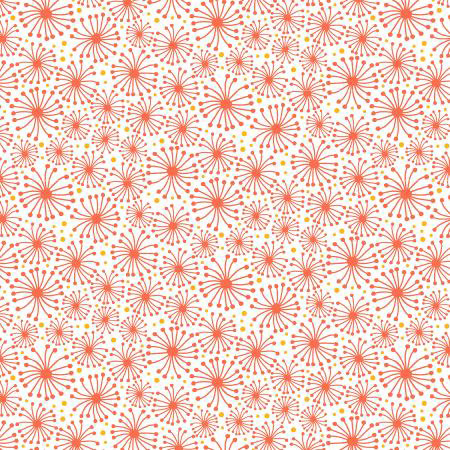 Flower Doodles - Dandelions in Orange - Click Image to Close