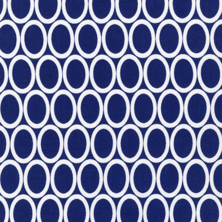 Remix - Ovals in Navy - Click Image to Close