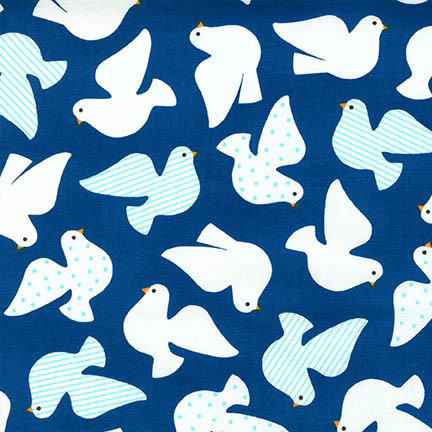 Jingle - Doves in Navy - Click Image to Close