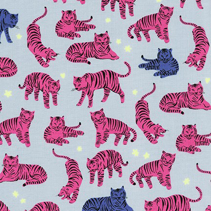 Wild and Free - Tigers in Hot Pink - Click Image to Close