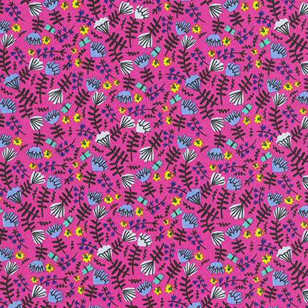 Wild and Free - Jungle Floral in Hot Pink - Click Image to Close