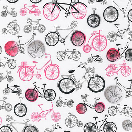 Paris Adventure - Bicycles in White - Click Image to Close