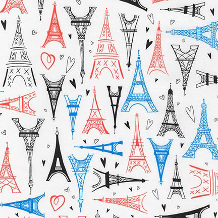 Paris Adventure - Eiffel Tower in Multi - Click Image to Close