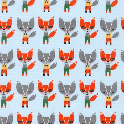 Suzy's Minis - Mini Foxes in Sky - Click Image to Close