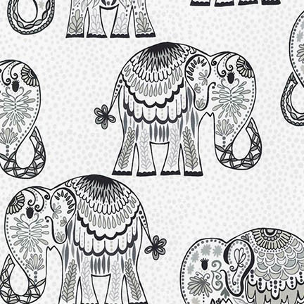 Jules and Indigo - Large Elephants in Graphite - Click Image to Close