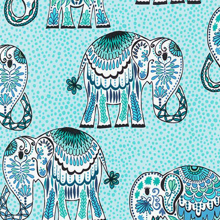 Jules and Indigo - Large Elephants in Cobalt - Click Image to Close