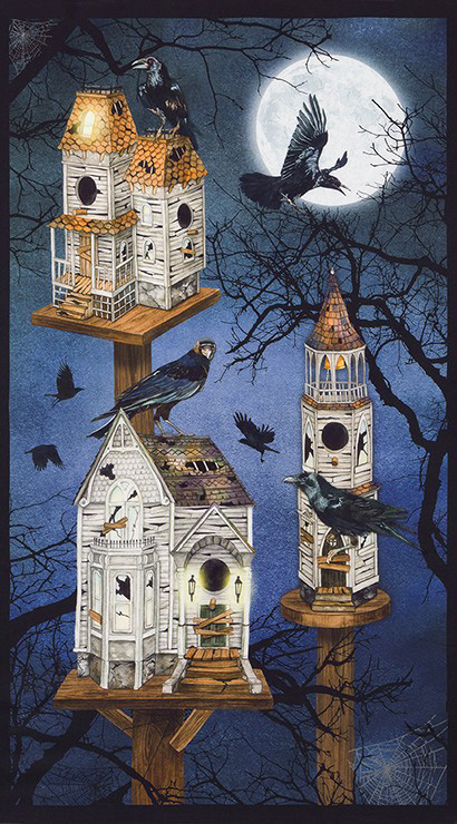 Raven Moon - Raven House Panel in Spooky - Click Image to Close