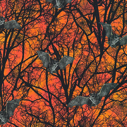 Raven Moon - Tree Bats in Pumpkin - Click Image to Close