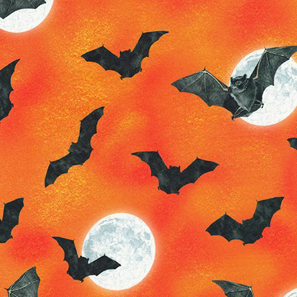 Raven Moon - Full Moon Bats in Pumpkin - Click Image to Close