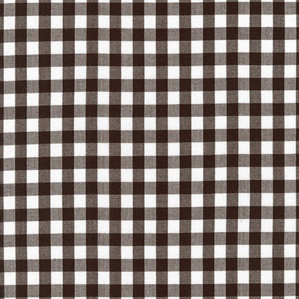 Kitchen Window Wovens - Gingham in Espresso - Click Image to Close