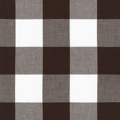 Kitchen Window Wovens - Large Gingham in Espresso - Click Image to Close