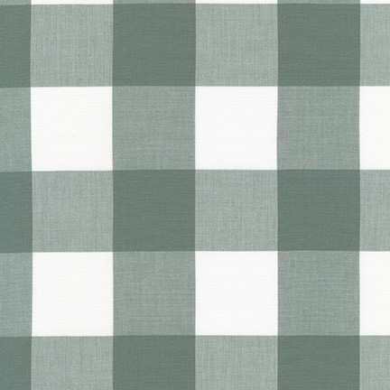 Kitchen Window Wovens - Large Gingham in Shale - Click Image to Close