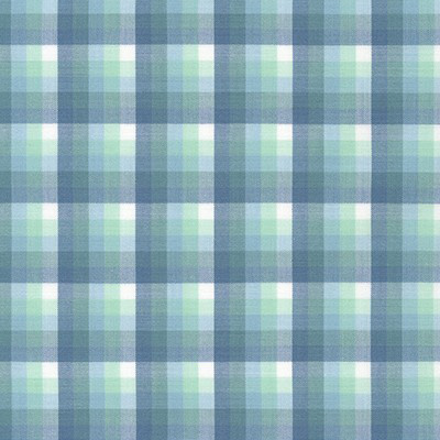 Kitchen Window Wovens - Gingham Gradient in Dusty Blue - Click Image to Close