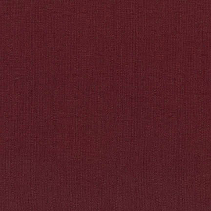 Essex Linen Cotton Solid - Bordeaux - Click Image to Close