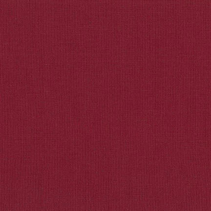 Essex Linen Cotton Solid - Wine - Click Image to Close