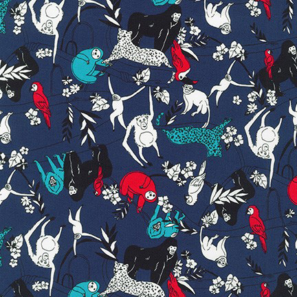 Animal Club - Jungle Animal in Navy - Click Image to Close