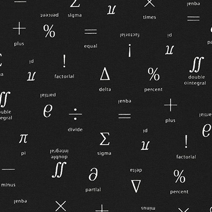 Musings - Math Symbols in Black - Click Image to Close