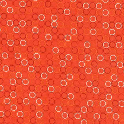 Spot On - Ring Spots in Tangerine - Click Image to Close