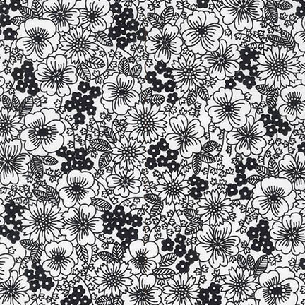 London Calling 6 - Drawn Flowers in Black - Click Image to Close